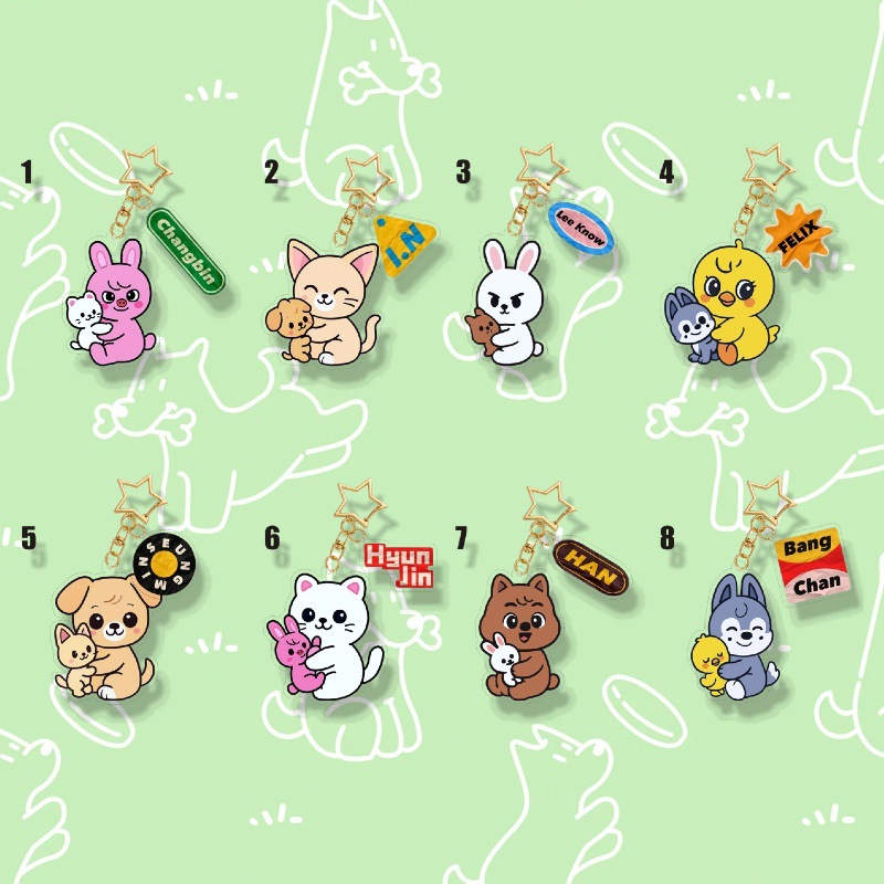 Straykids anime keychain