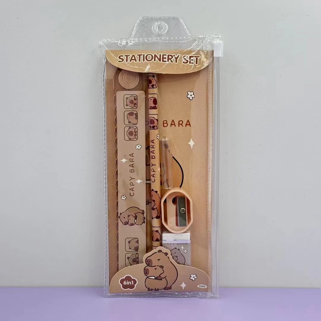 Capybara anime stationery set 10pcs a set