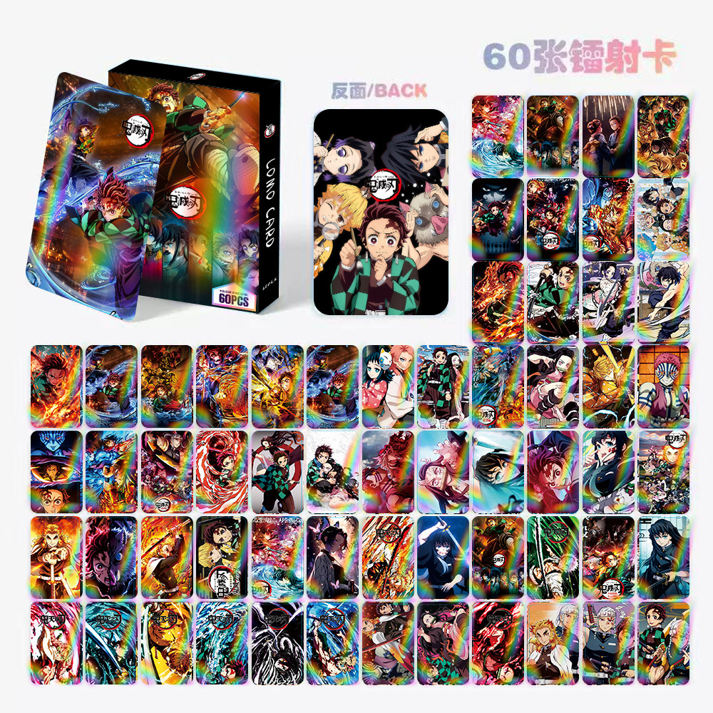 Demon slayer kimets anime lomo cards price for a set of 60 pcs