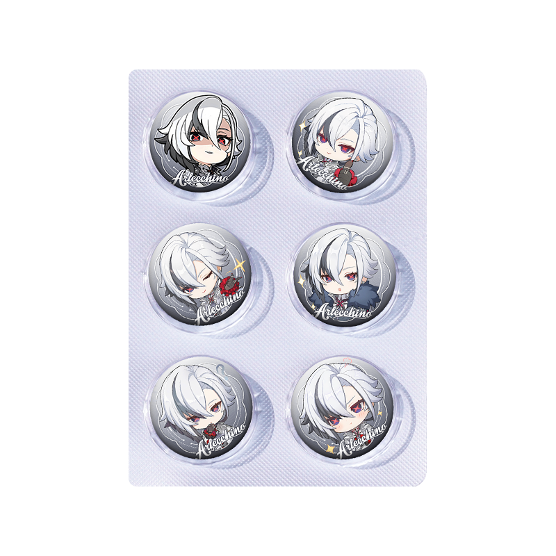 Genshin Impact anime pin 6pcs a set 25mm