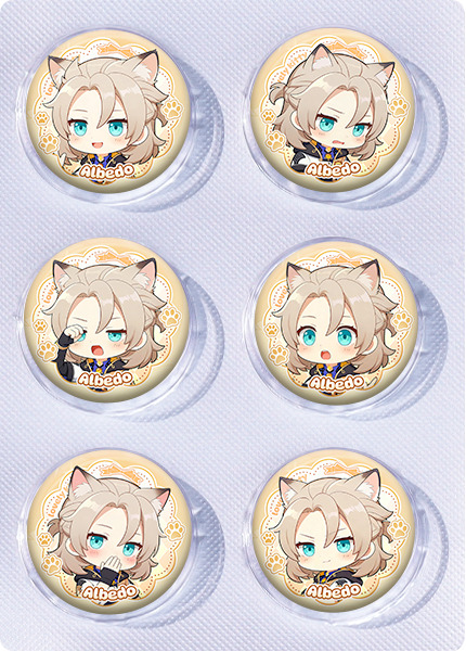 Genshin Impact anime pin 6pcs a set 25mm