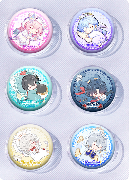 Honkai: Star Rail anime pin 6pcs a set 25mm