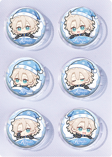 Genshin Impact anime pin 6pcs a set 25mm