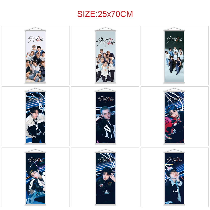 Straykids anime wallscroll 25*70cm price for 5 pcs