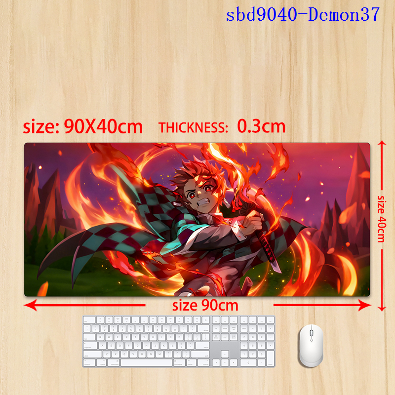 Demon slayer kimets anime mouse pad 90*30*0.3cm