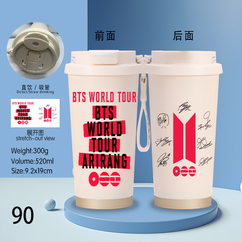 BTS anime coffee cup