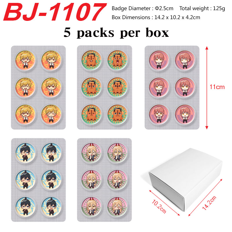 chainsaw man anime pin set