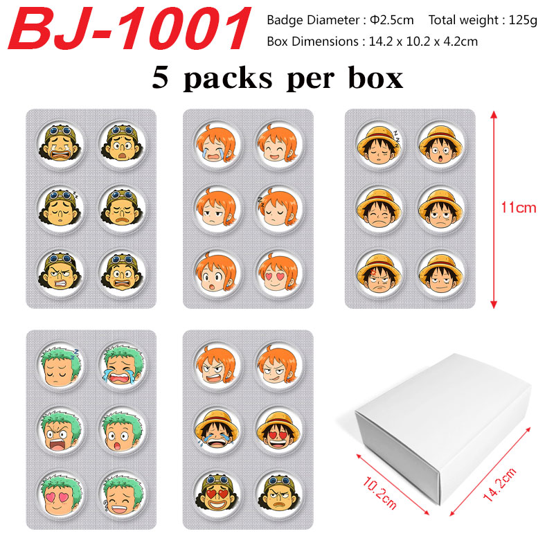 One Piece anime pin set