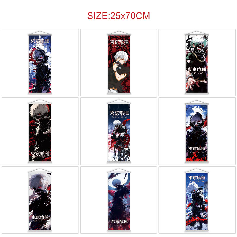 Tokyo Ghoul anime wallscroll 25*70cm price for 5 pcs