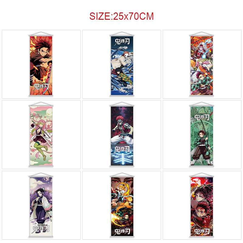 Demon slayer kimets anime wallscroll 25*70cm price for 5 pcs