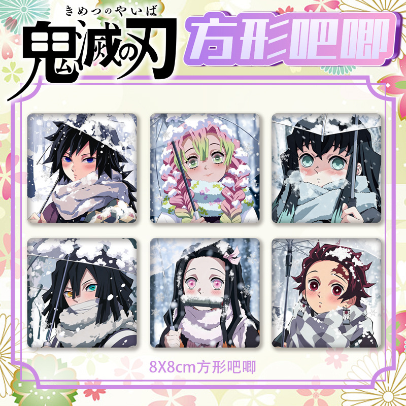 Demon slayer kimets anime pin 8cm