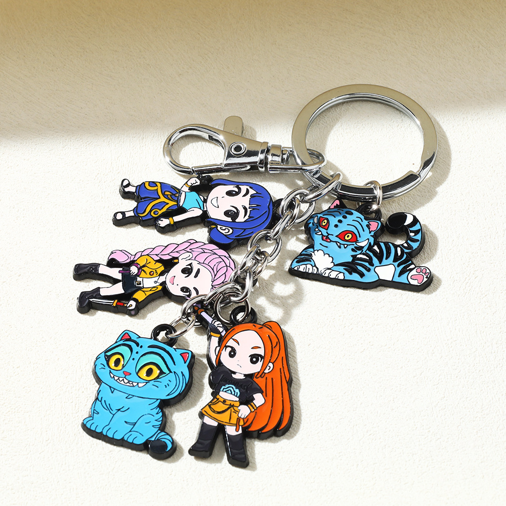 Kpop demon hunters anime keychain