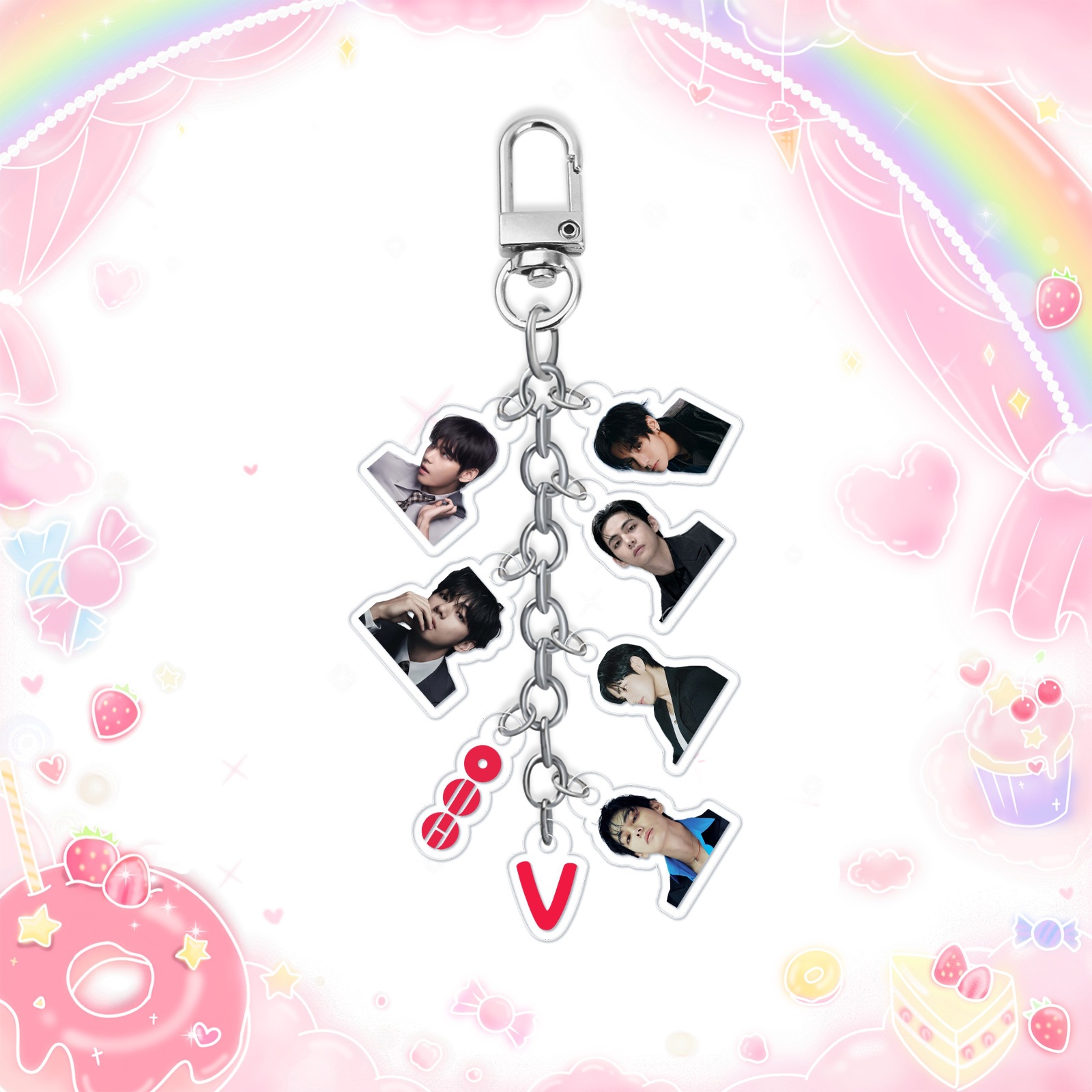 BTS anime keychain