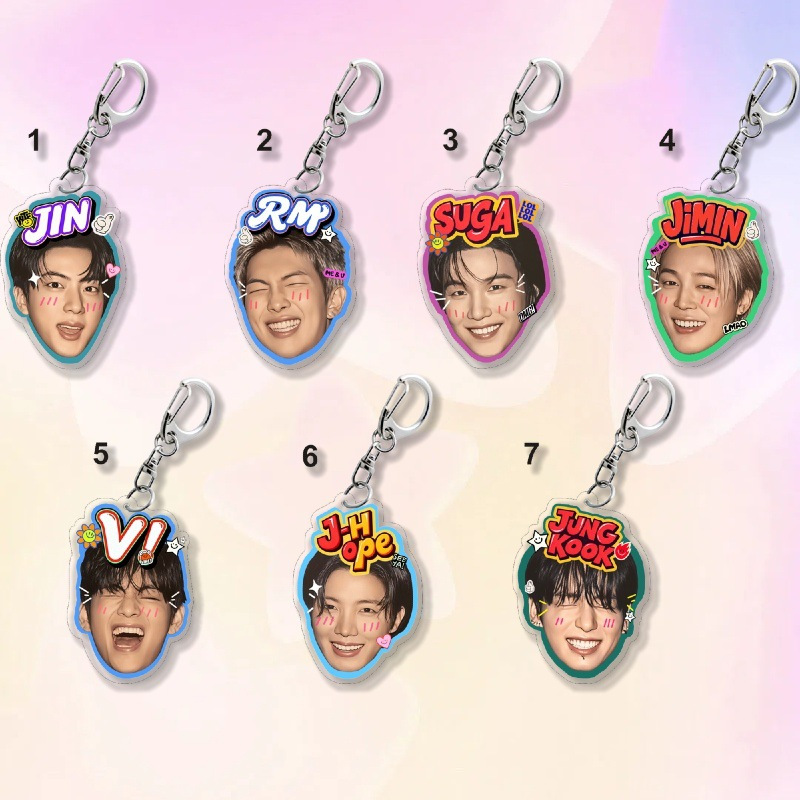 BTS anime keychain