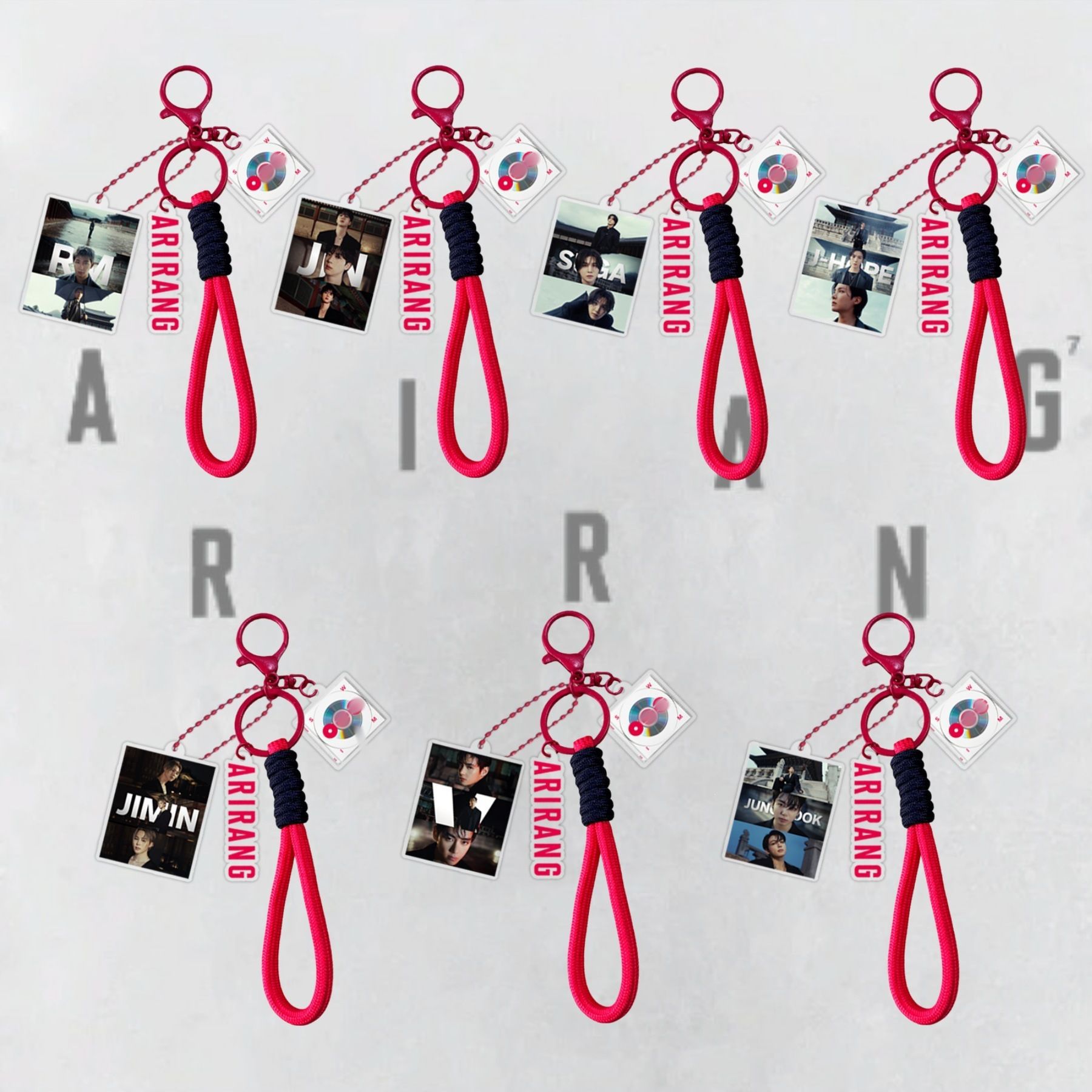 BTS anime keychain