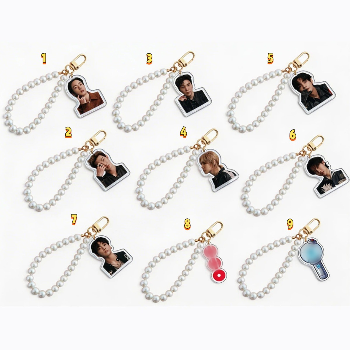 BTS anime keychain