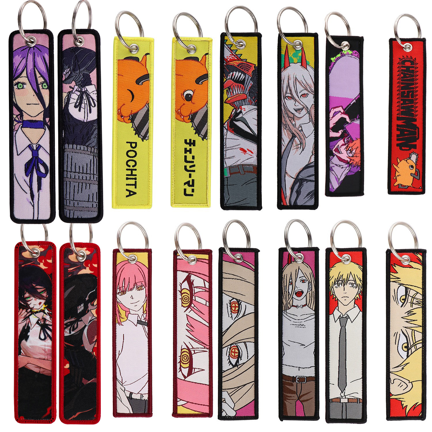 chainsaw man anime keychain