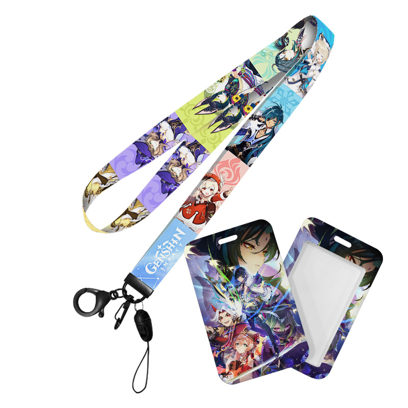 Genshin Impact anime lanyard phonestrap 6pcs a set