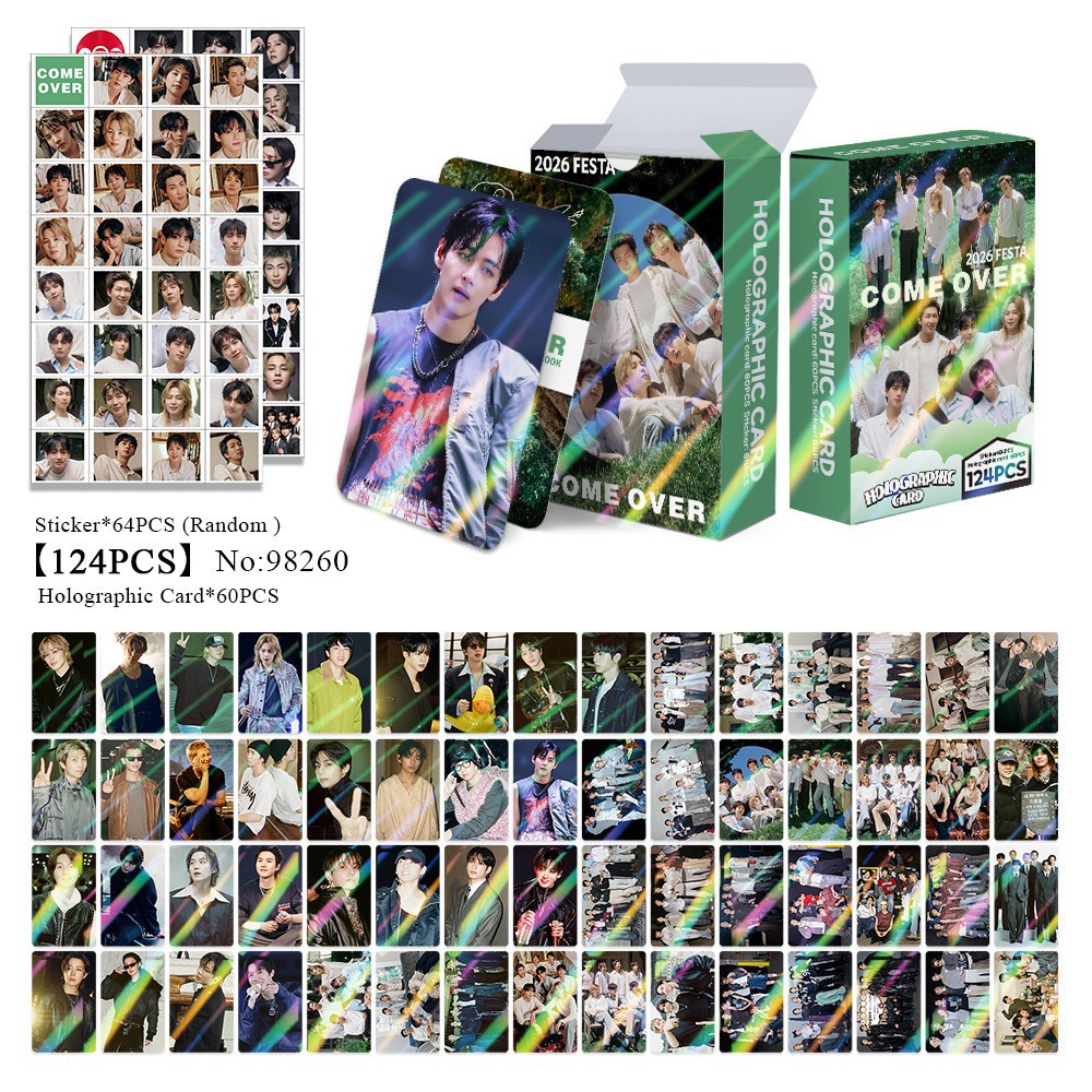 BTS anime lomo cards price for a set of 124pcs