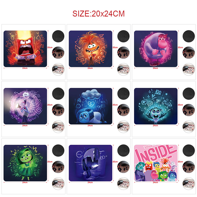 Inside out anime Mouse pad 20*24cm price for 5 pcs