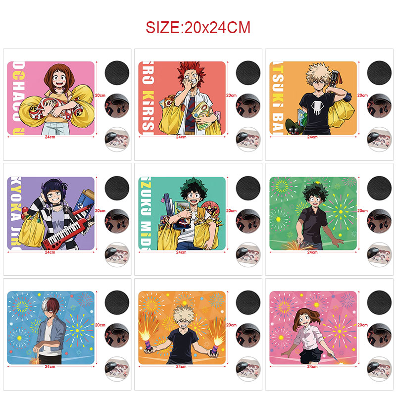 My Hero Academia anime Mouse pad 20*24cm price for 5 pcs