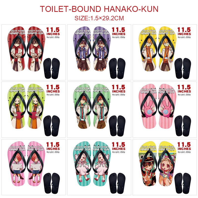 Toilet-bound hanako-kun anime flip flops shoes slippers a pair