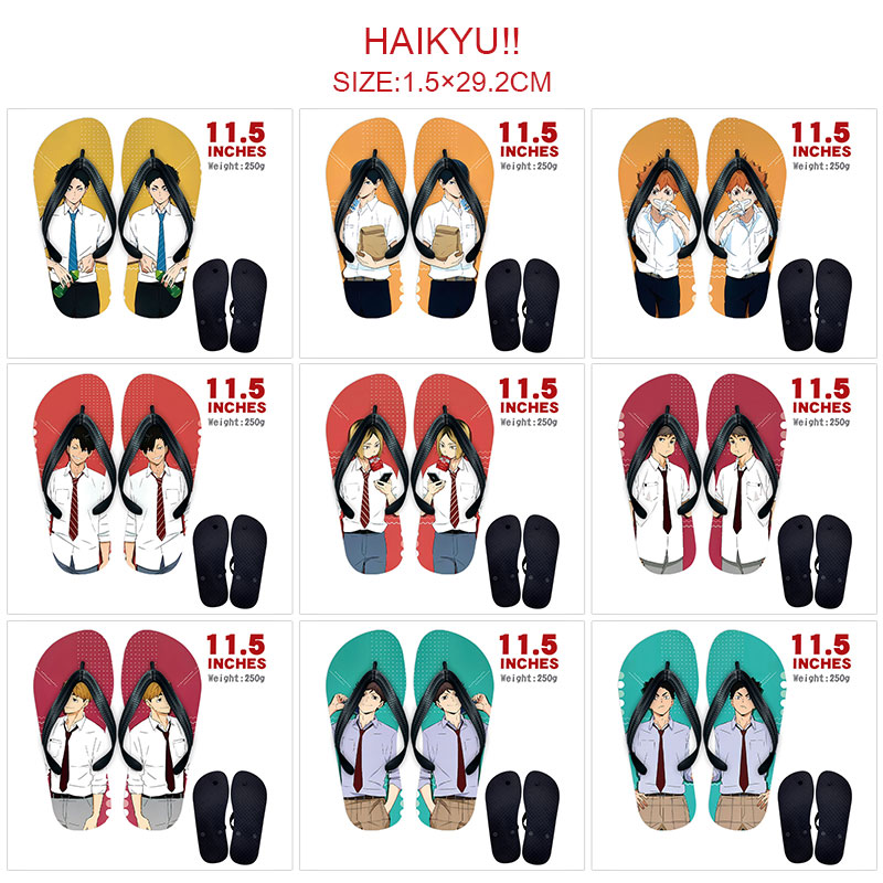 Haikyuu anime flip flops shoes slippers a pair