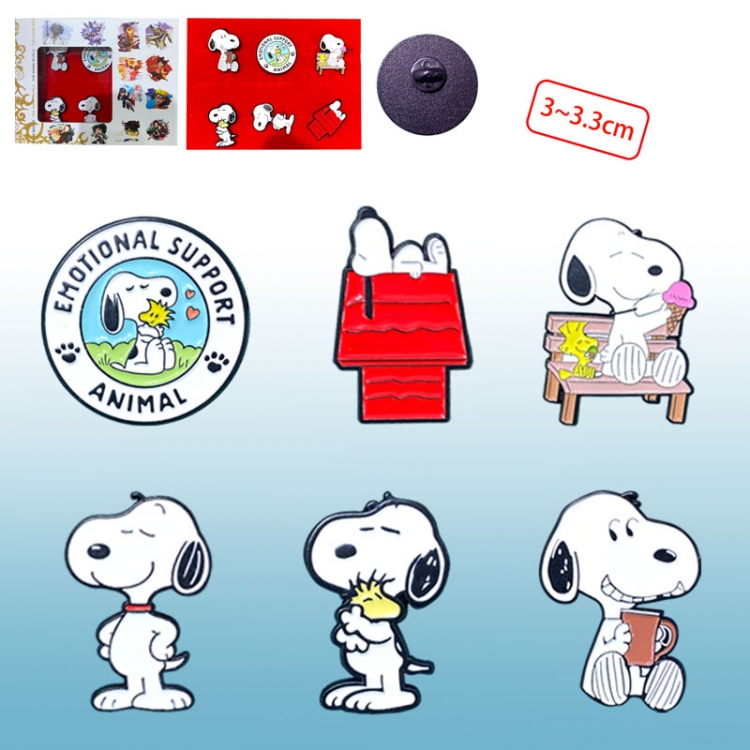 Snoopy anime pin set