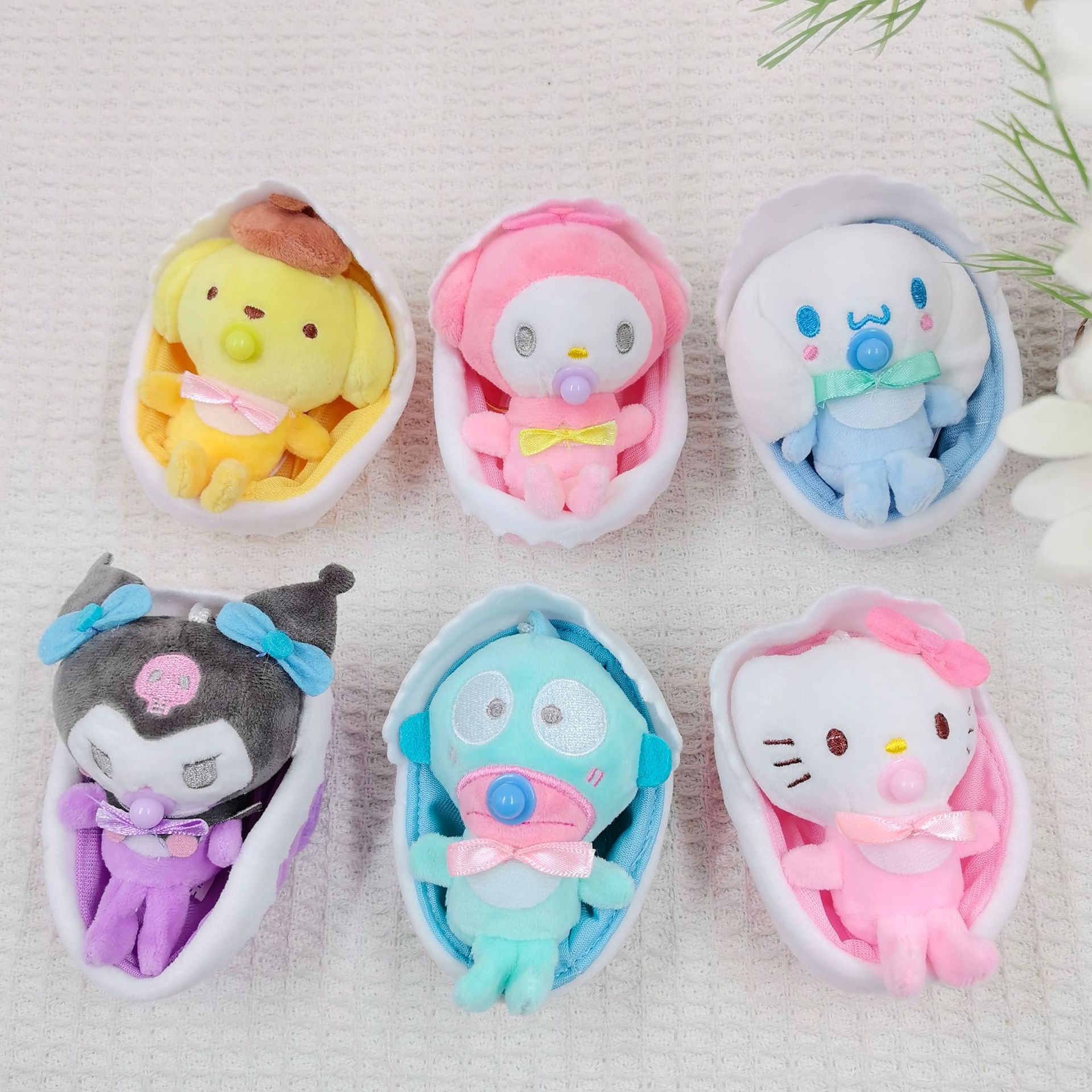 Kuromi anime plush doll 10cm 6pcs a set