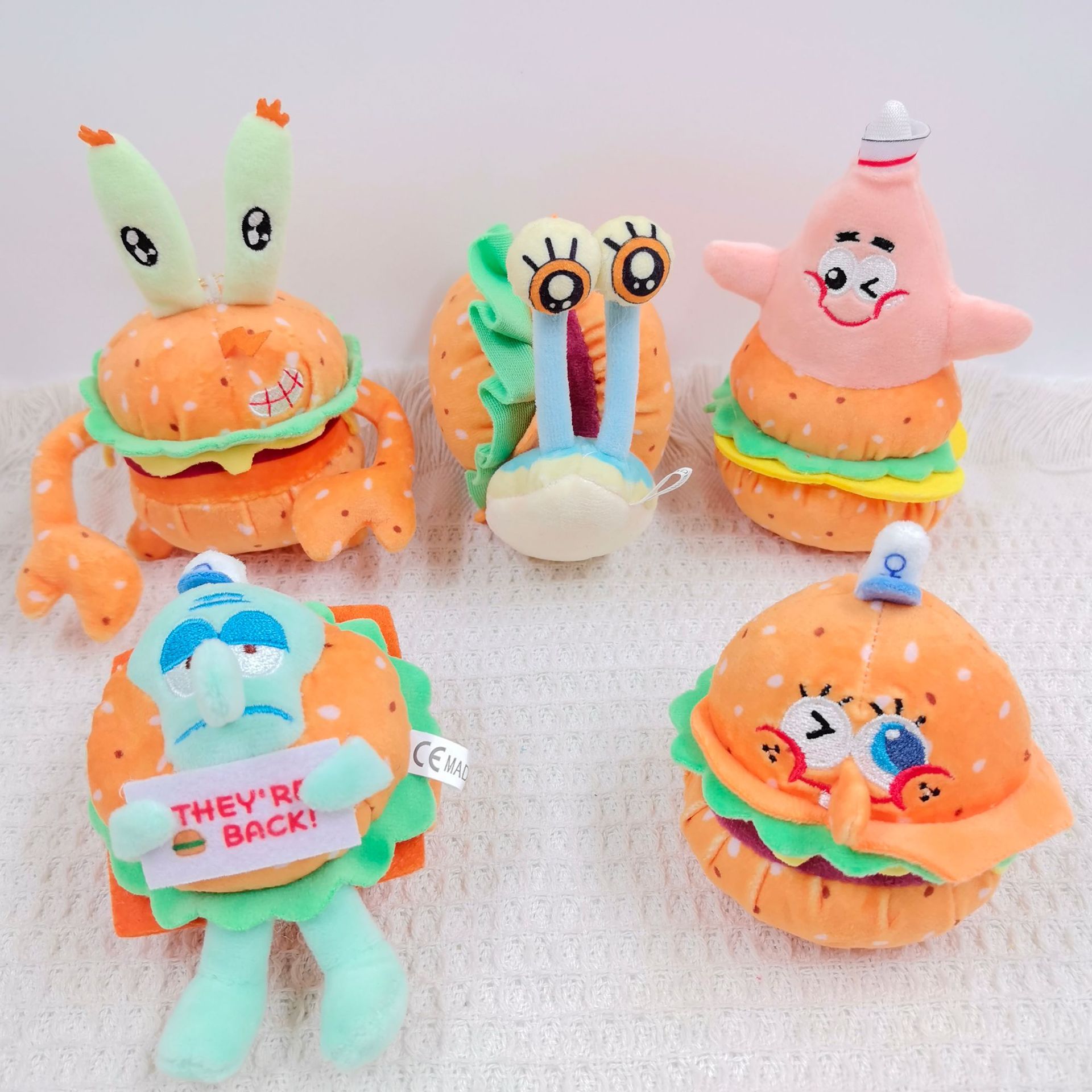 SpongBob anime plush doll 10cm 5pcs a set