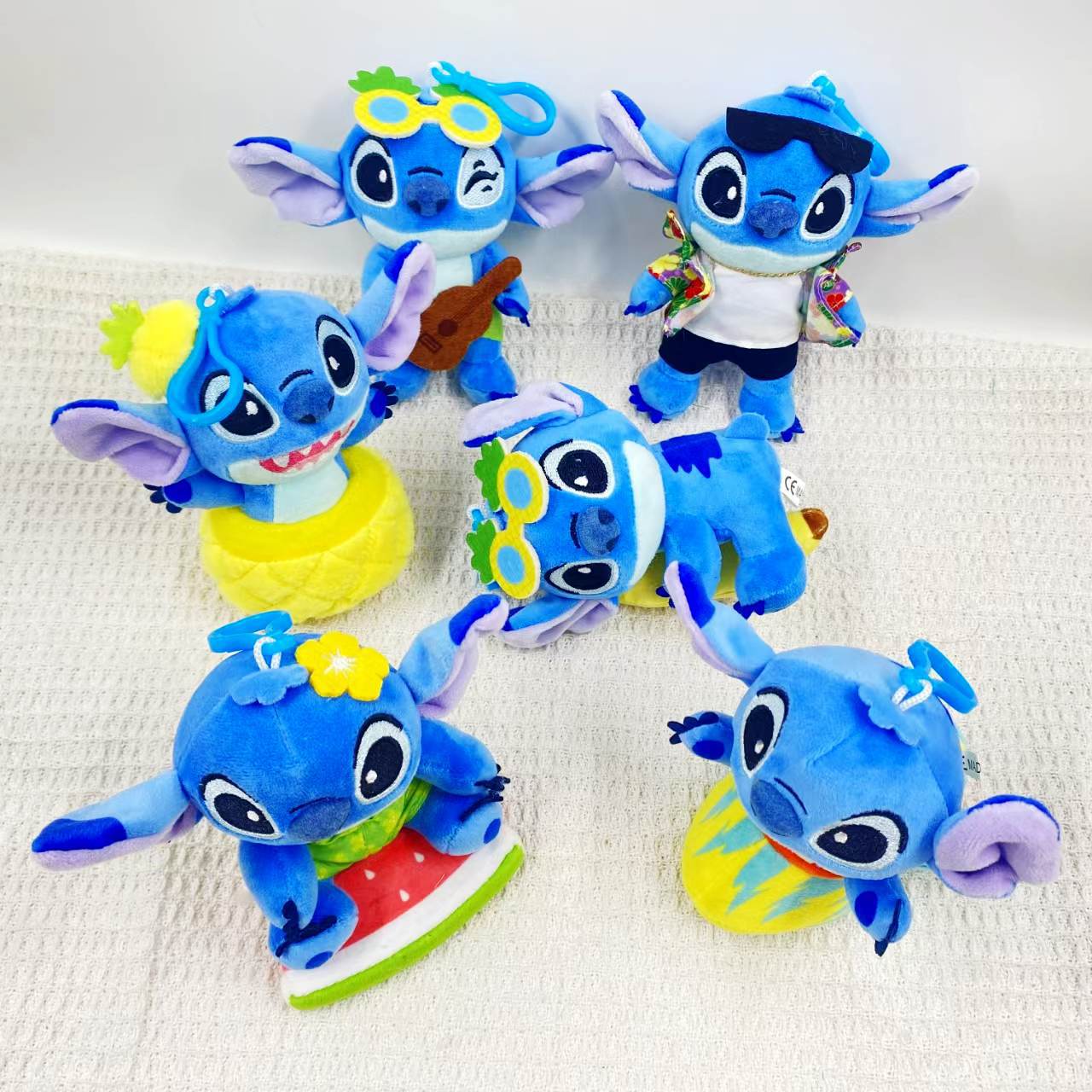 stitch anime plush doll 12cm 12 pcs a set