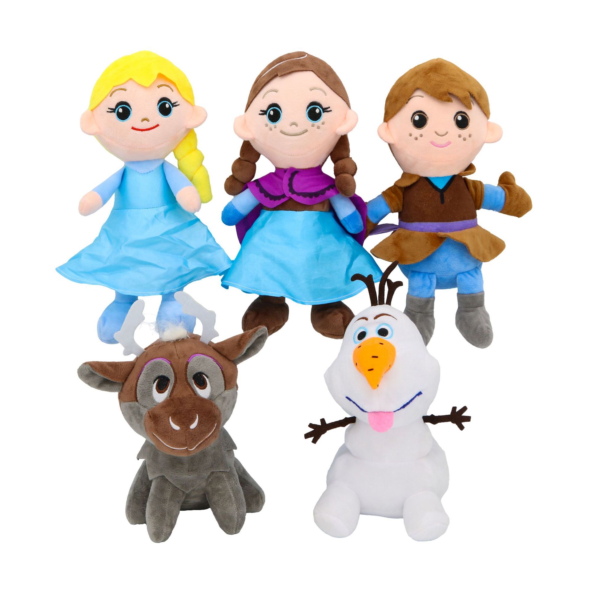 Frozen anime plush doll 25-29cm 5pcs a set