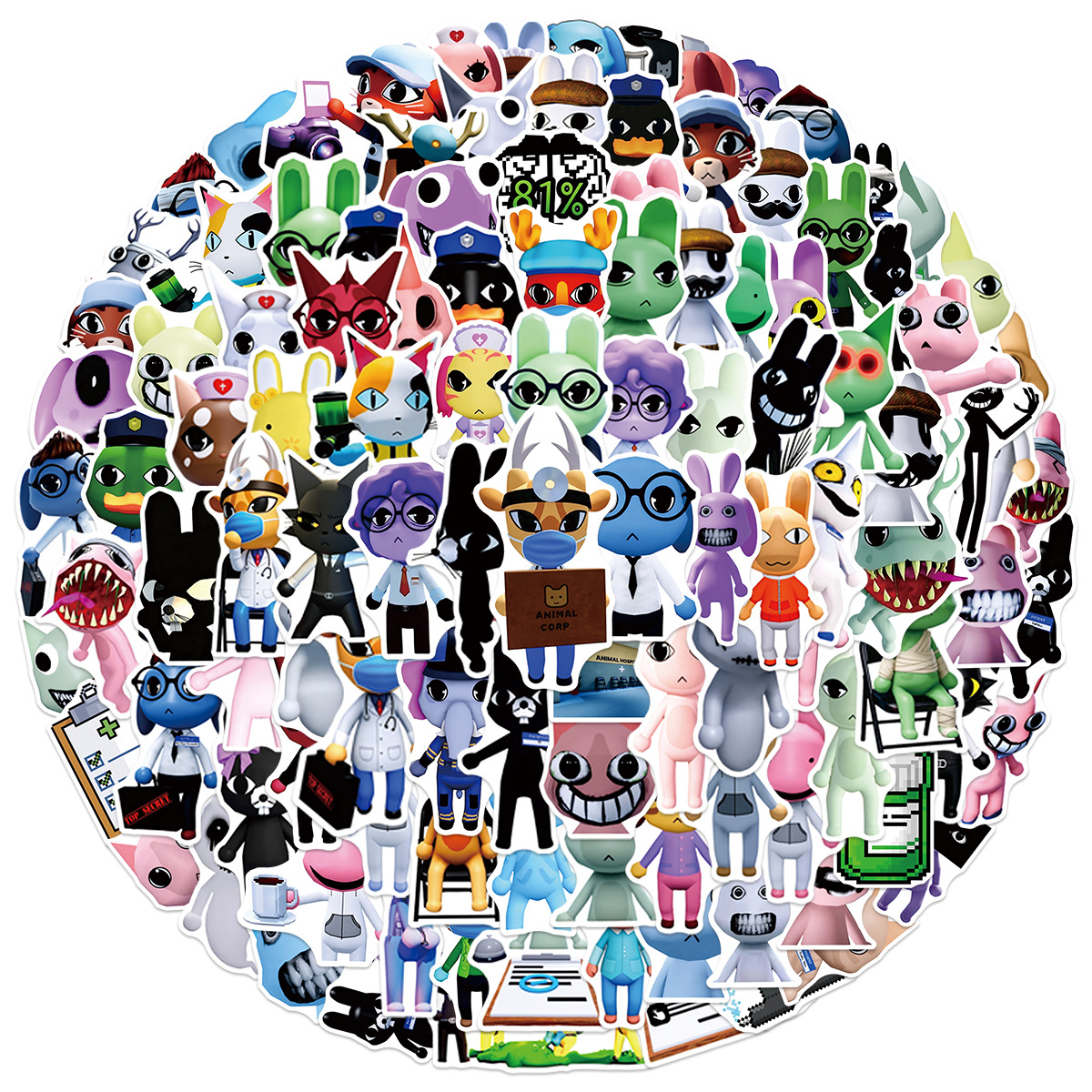 Animal hospital roblox anime stickers 110pcs a set