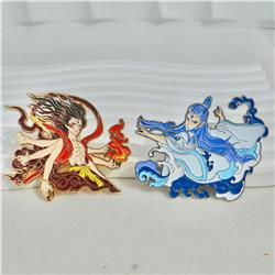 Ne Zha anime pin 60mm 6pcs a set