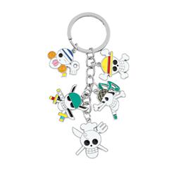 One Piece anime keychain 5pcs a set