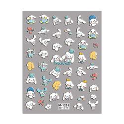 Kuromi anime 5D relief nail sticker