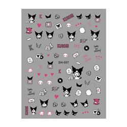 Kuromi anime 3D nail sticker