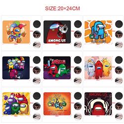 Among Us anime Mouse pad 24*20cm 5pcs a set