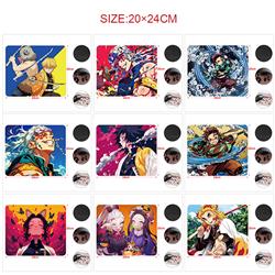 Demon slayer kimets anime Mouse pad 24*20cm 5pcs a set