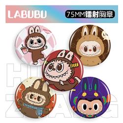 Labubu anime pin 75mm