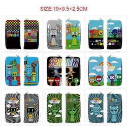 Sprunki plush anime wallet