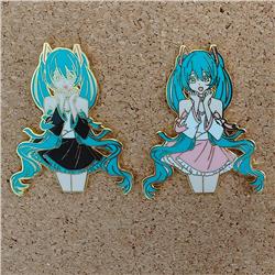 Hatsune Miku anime pin 2 pcs a set