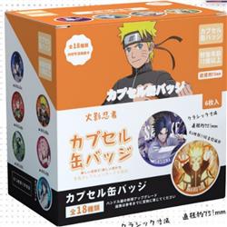 Naruto anime pin 75mm 6pcs a set