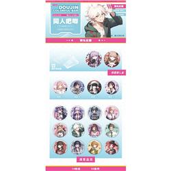 Danganronpa anime pin 75mm 10pcs a set