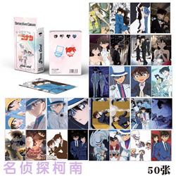 Detective Conan anime laser card 50pcs a set