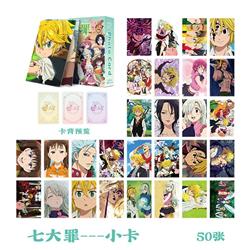 seven deadly sins  anime laser card 50pcs a set