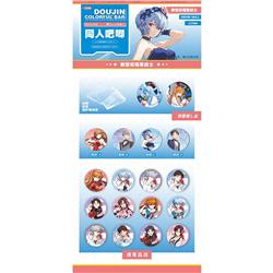 EVA anime pin 75mm 10pcs a set