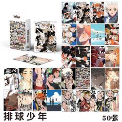 Haikyuu anime laser card 50pcs a set