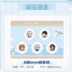 EVA anime pin 38mm 5pcs a set