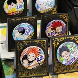 Haikyuu anime pin 75mm
